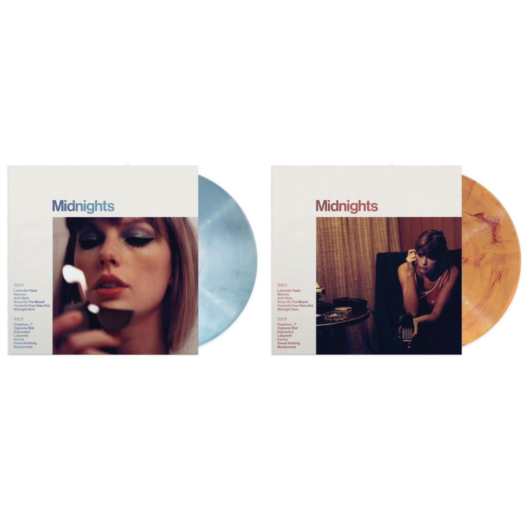 Taylor Swift - Midnights (X) (Moonstone Blue LP Vinyl) & Midnights (X) (Blood Moon LP Vinyl)