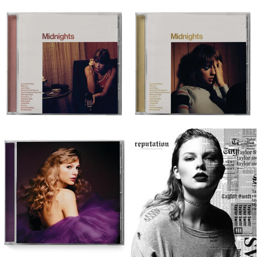 Taylor Swift - Midnights (X) (Blood Moon CD) & Midnights (X) (Mahogany CD) & Speak Now (Taylor's Version) (2CD) & Reputation