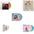 Midnights (X) (Blood Moon LP Vinyl) & 1989 (Taylor's Version) (2LP/Crystal Skies Blue Vinyl) & Tortured Poets Department (X) (Ghosted White Vinyl/2LP/Manuscript- Bonus Track) & Lover & 1989