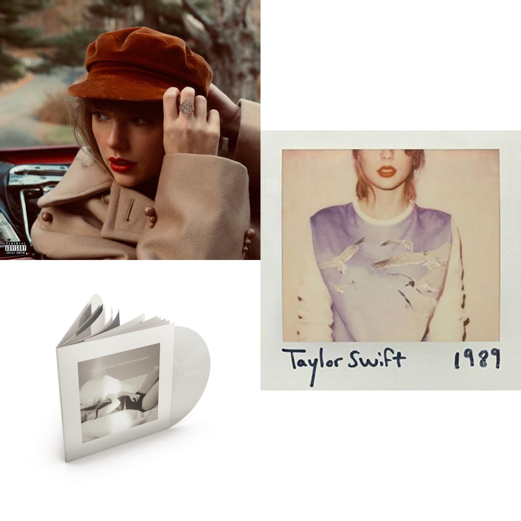 Red (Taylor's Version) (4LP) & Tortured Poets Department (X) (Ghosted White Vinyl/2LP/Manuscript- Bonus Track) & 1989