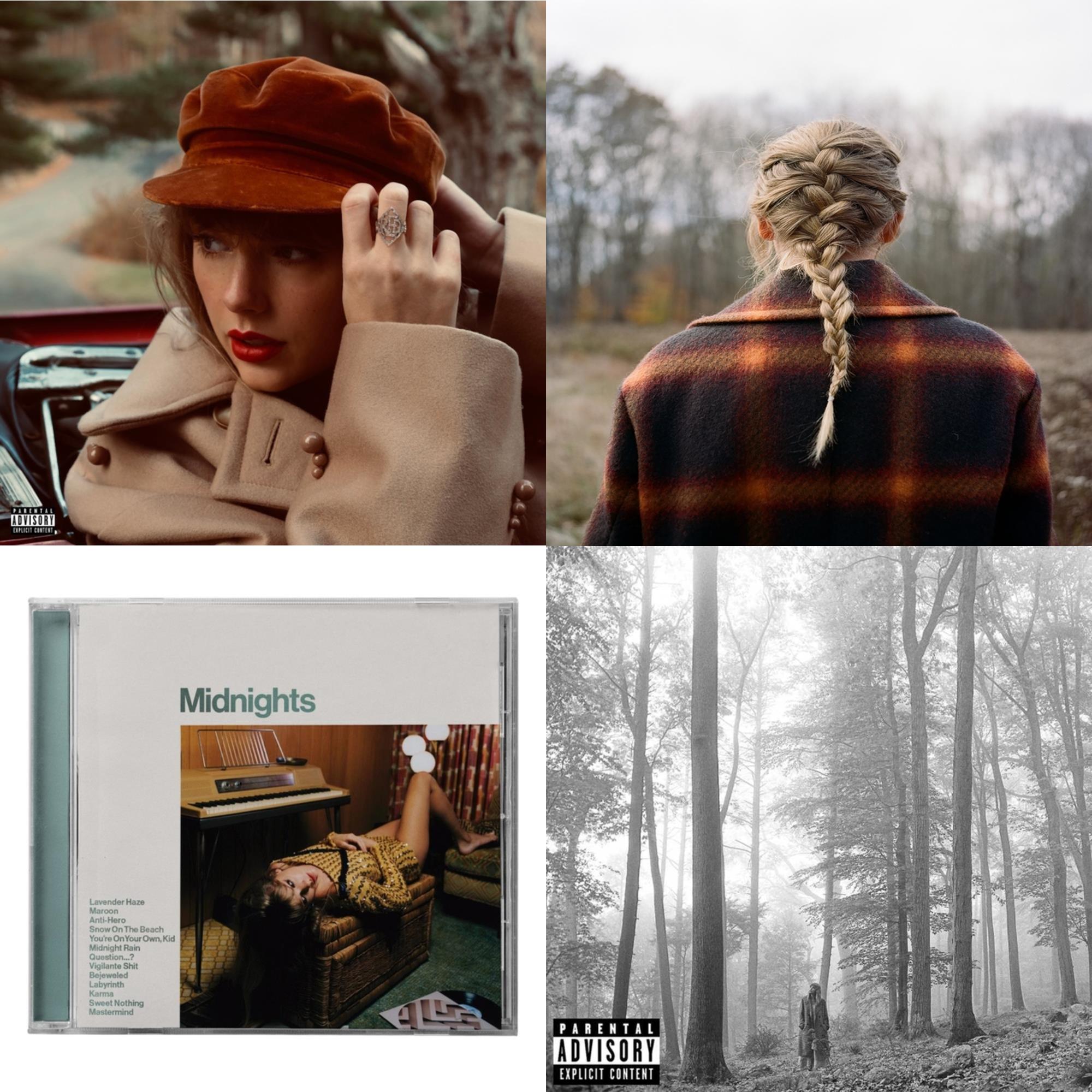 Folklore (X) & Evermore (X) & Red (Taylor's Version) (X) (2CD) & Midnights (X) (Jade Green CD)