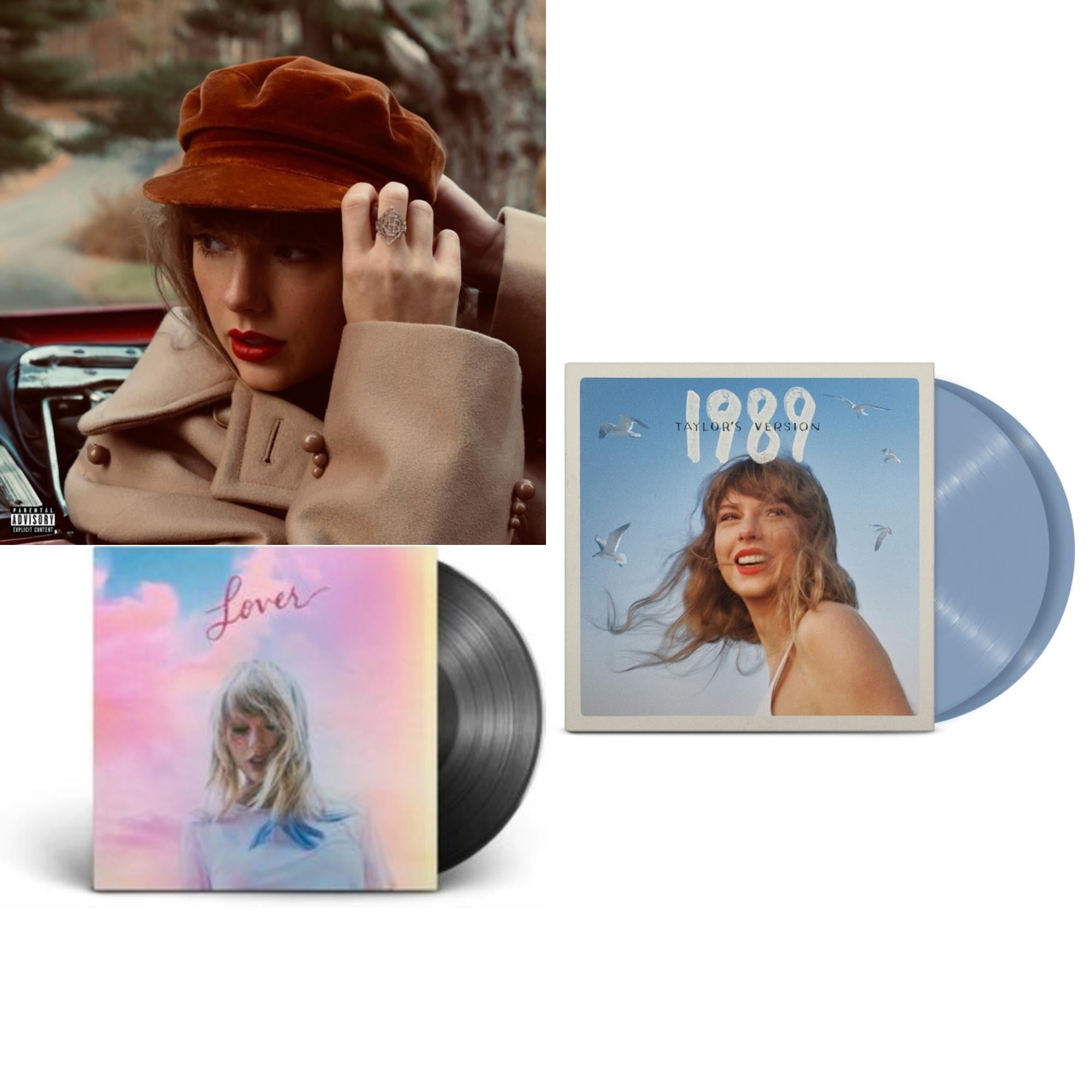 Taylor Swift - Red (Taylor's Version) (4LP) & 1989 (Taylor's Version) (2LP/Crystal Skies Blue Vinyl) & Lover (2LP)