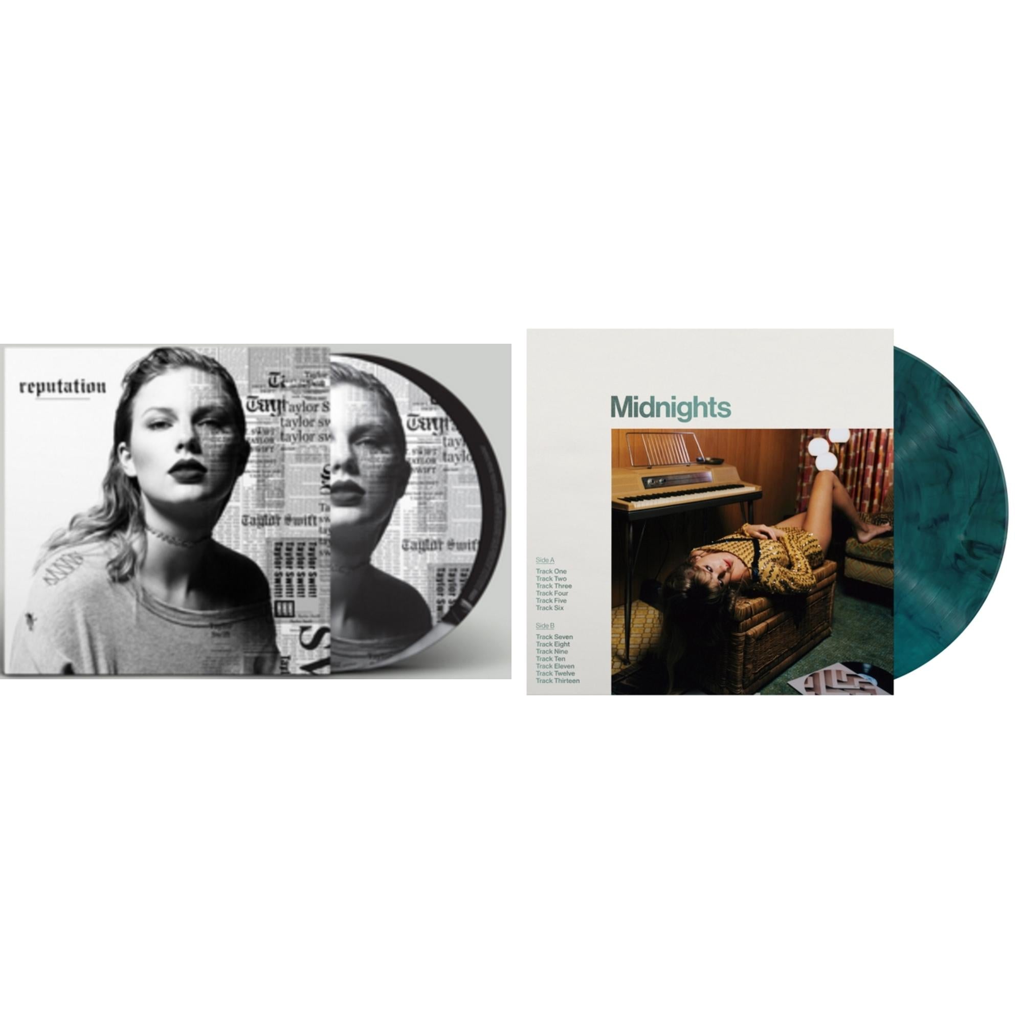 Taylor Swift - Midnights (X) (Jade Green LP Vinyl) & Reputation (Picture Disc)