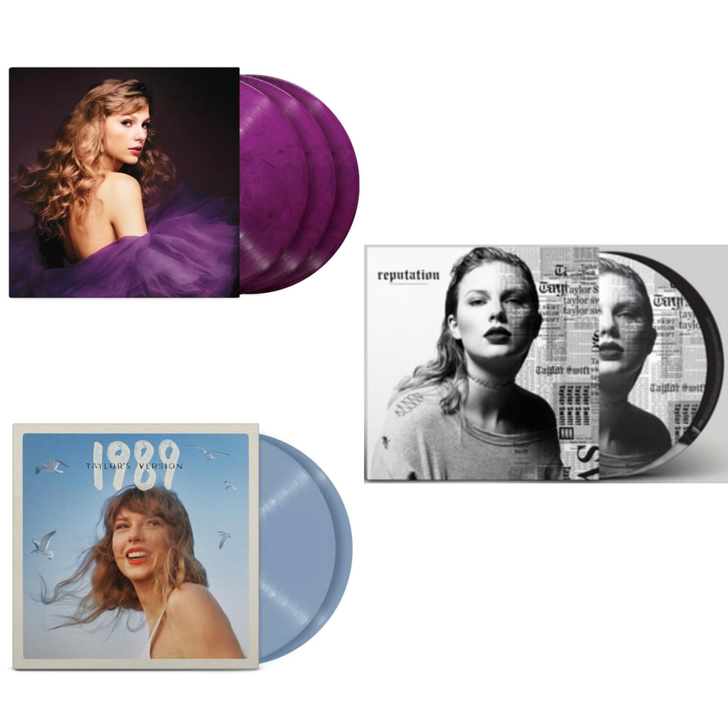 Taylor Swift - Speak Now (Taylor's Version) (Orchid Marbled Vinyl/3LP) & 1989 (Taylor's Version) (2LP/Crystal Skies Blue Vinyl) & Reputation (Picture Disc)