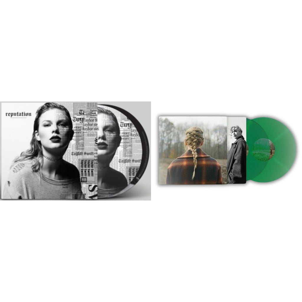 Taylor Swift - Taylor Swift - Evermore (Translucent Green Vinyl/2LP) & Reputation (Picture Disc)