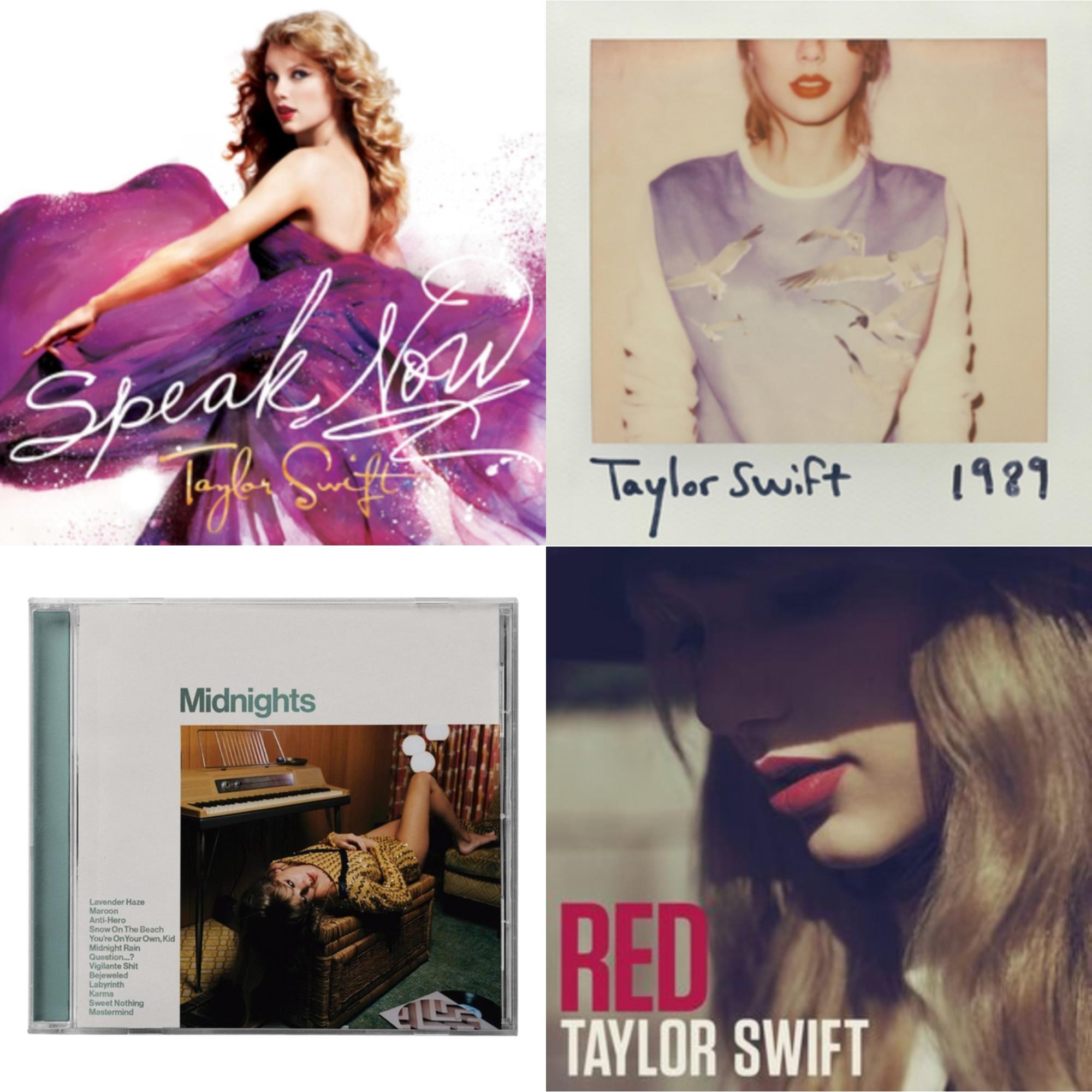 Midnights (X) (Jade Green CD) & Speak Now & Red & 1989