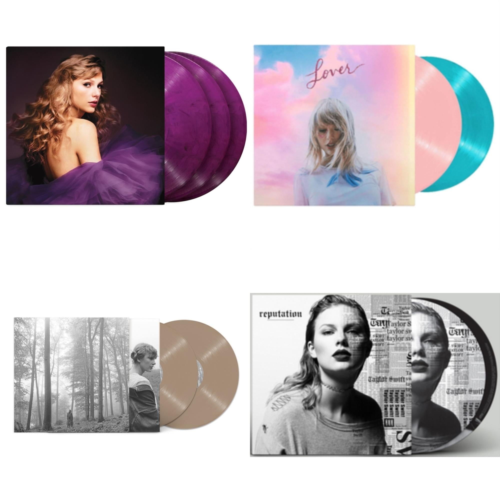 Taylor Swift - Folklore (X) (Beige Vinyl/2LP) & Speak Now (Taylor's Version) (Orchid Marbled Vinyl/3LP) & Lover & Reputation (Picture Disc)