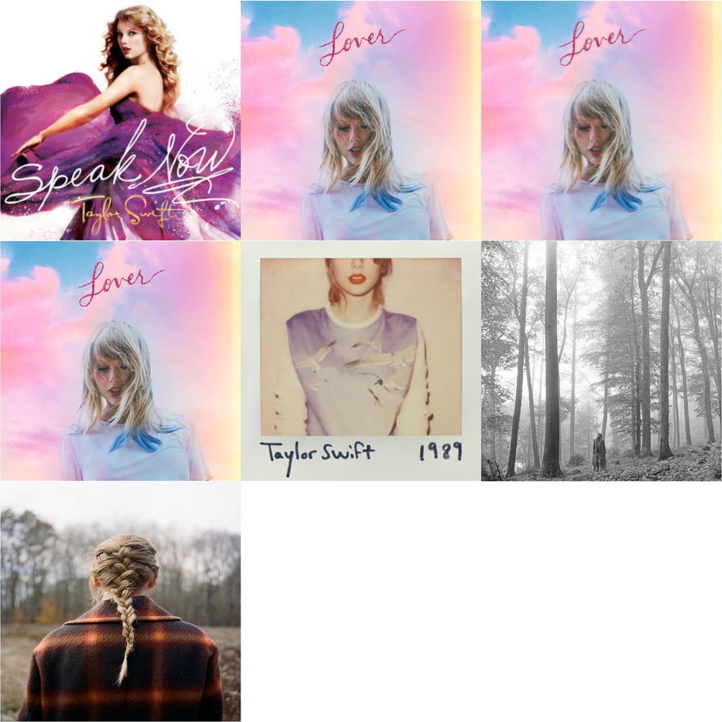 Taylor Swift - Folklore (Edited) & Evermore (X) & Speak Now & 1989 & Lover (Deluxe) (Version 1) & Lover (Deluxe) (Version 2) & Lover - CD Bundle