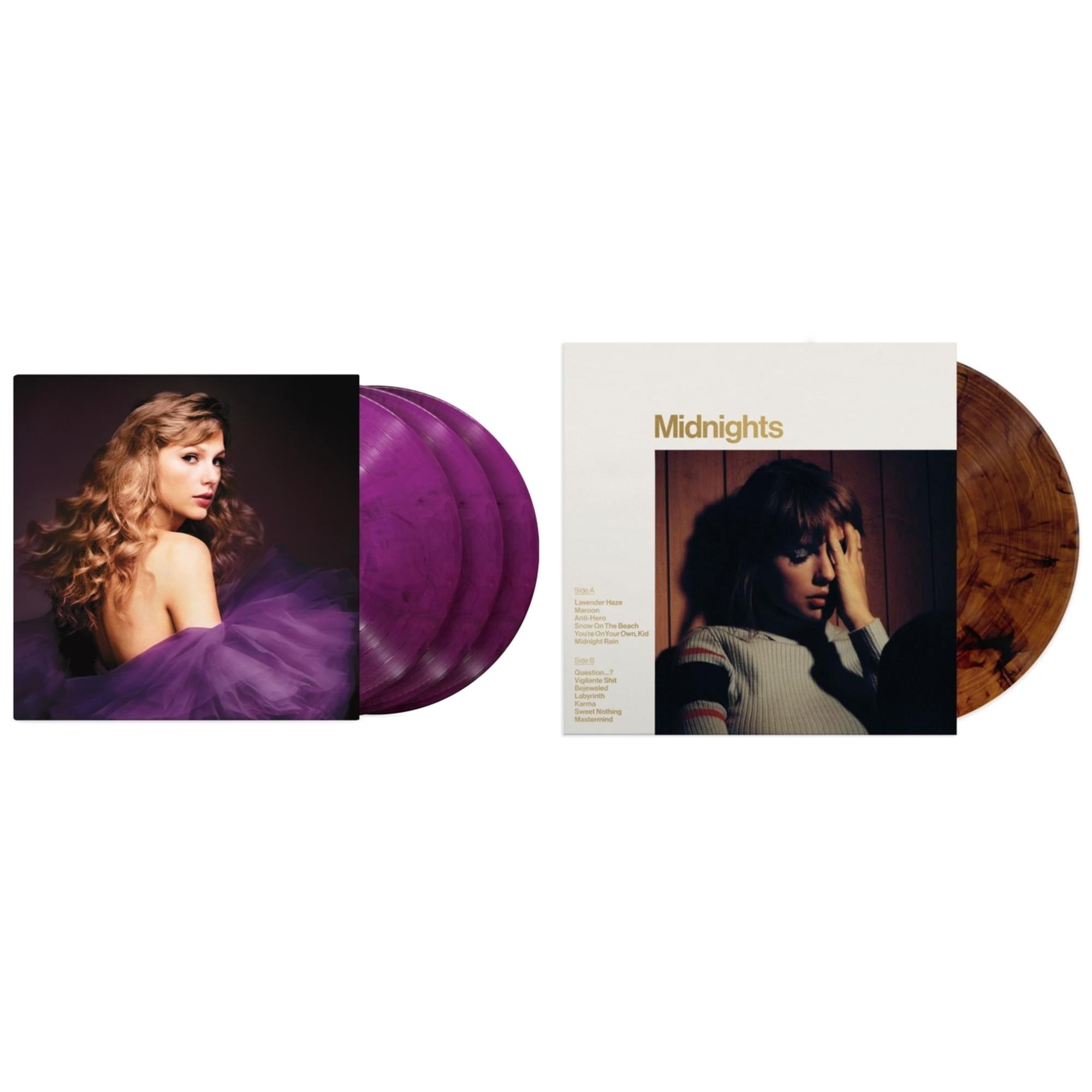 Midnights (X) (Mahogany Color LP Vinyl) & Speak Now (Taylor's Version) (Orchid Marbled Vinyl/3LP)