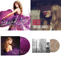 Taylor Swift - Folklore (X) (Beige Vinyl/2LP) & Speak Now (Taylor's Version) (Orchid Marbled Vinyl/3LP) & Speak Now & Red