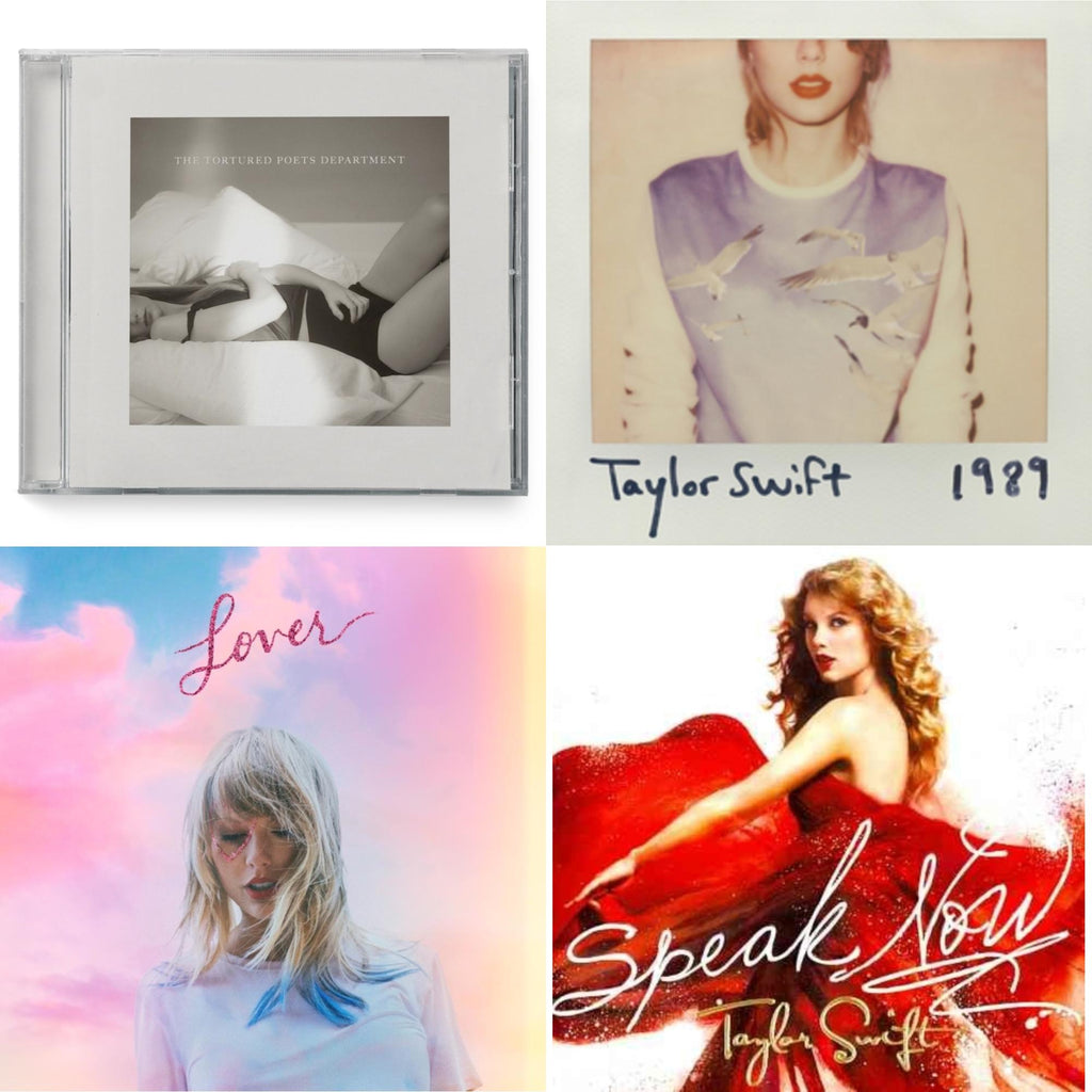 Taylor Swift - Tortured Poets Department (X) (Manuscript- Bonus Track) & 1989 & Lover (Deluxe) (Version 1) & Speak Now - CD Bundle
