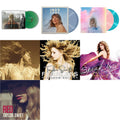 Taylor Swift - Taylor Swift - Evermore (Translucent Green Vinyl/2LP) & Fearless (Taylor's Version) (Gold Vinyl/3LP) & 1989 (Taylor's Version) (2LP/Crystal Skies Blue Vinyl) & Lover & Speak Now & Red & Fearless Platinum Edition