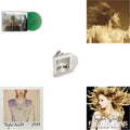 Taylor Swift - Evermore (Translucent Green Vinyl/2LP) & Fearless (Taylor's Version) (Gold Vinyl/3LP) & Tortured Poets Department (X) (Ghosted White Vinyl/2LP/Manuscript- Bonus Track) & 1989 & Fearless Platinum Edition