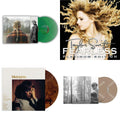 Folklore (X) (Beige Vinyl/2LP) & Taylor Swift - Evermore (Translucent Green Vinyl/2LP) & Midnights (X) (Mahogany Color LP Vinyl) & Fearless Platinum Edition