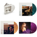 Midnights (X) (Jade Green LP Vinyl) & Midnights (X) (Blood Moon LP Vinyl) & Speak Now (Taylor's Version) (Orchid Marbled Vinyl/3LP) & Tortured Poets Department (X) (Ghosted White Vinyl/2LP/Manuscript- Bonus Track)