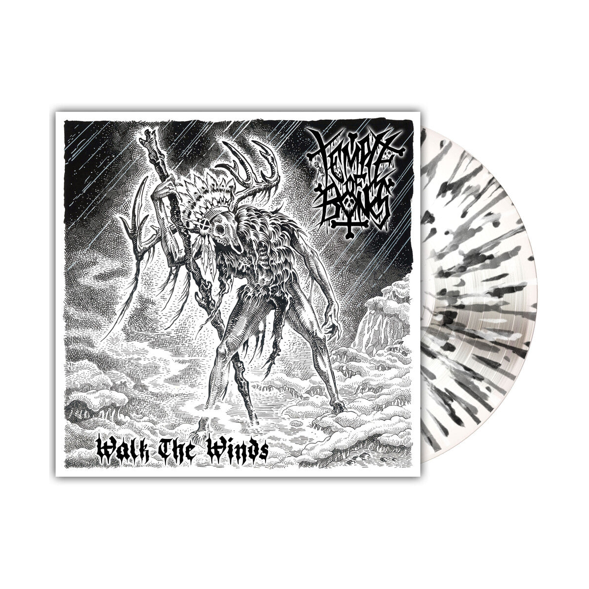 Temple of Bones – Walk the Winds (Milky Clear Splatter LP Vinyl) Vinyl Record