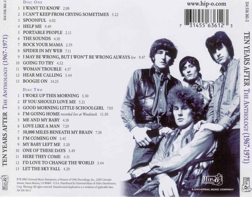 Ten Years After – Anthology 1967-1971 (2-CD) Music CD