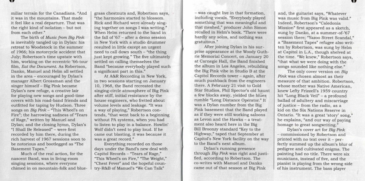The Band – Music From Big Pink: 50th Anniversary Music CD