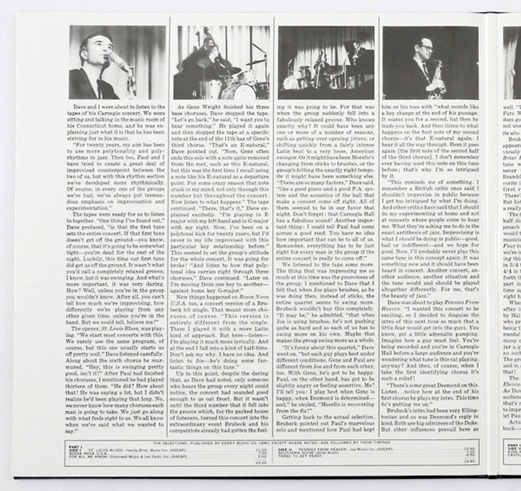 The Dave Brubeck Quartet – At Carnegie Hall (2-LP Vinyl) Vinyl Record