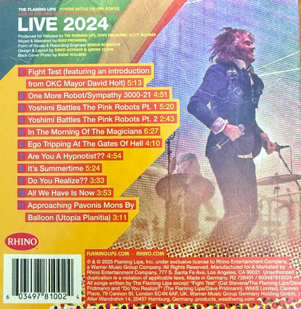 The Flaming Lips – Yoshimi Battles The Pink Robots, Live At The OKC Zoo, Aug. 30, 2024  Music CD