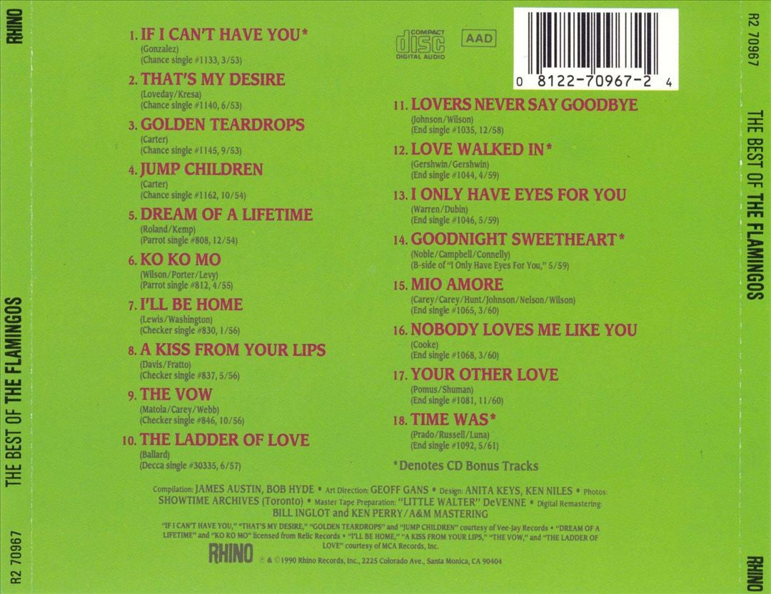 The Flamingos – Best Of Music CD