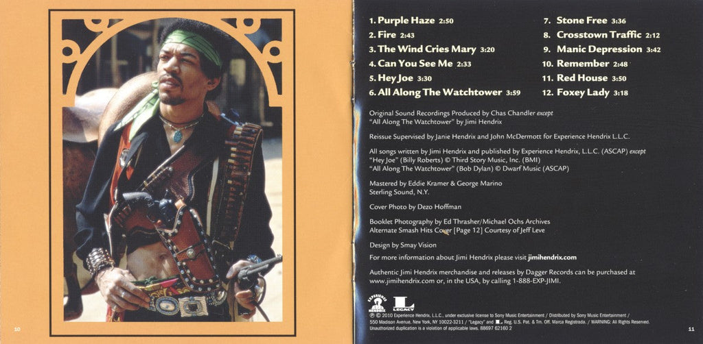 The Jimi Hendrix Experience – Smash Hits Music CD
