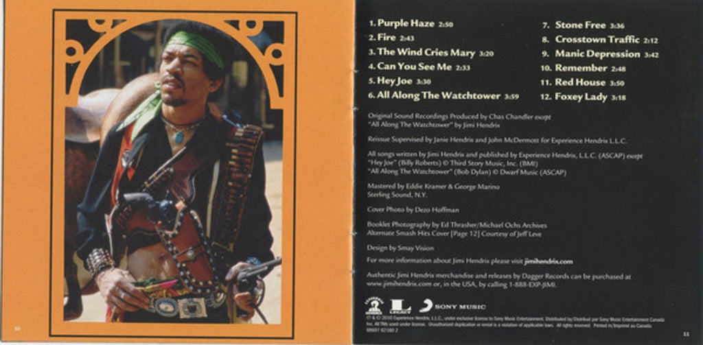 The Jimi Hendrix Experience – Smash Hits Music CD