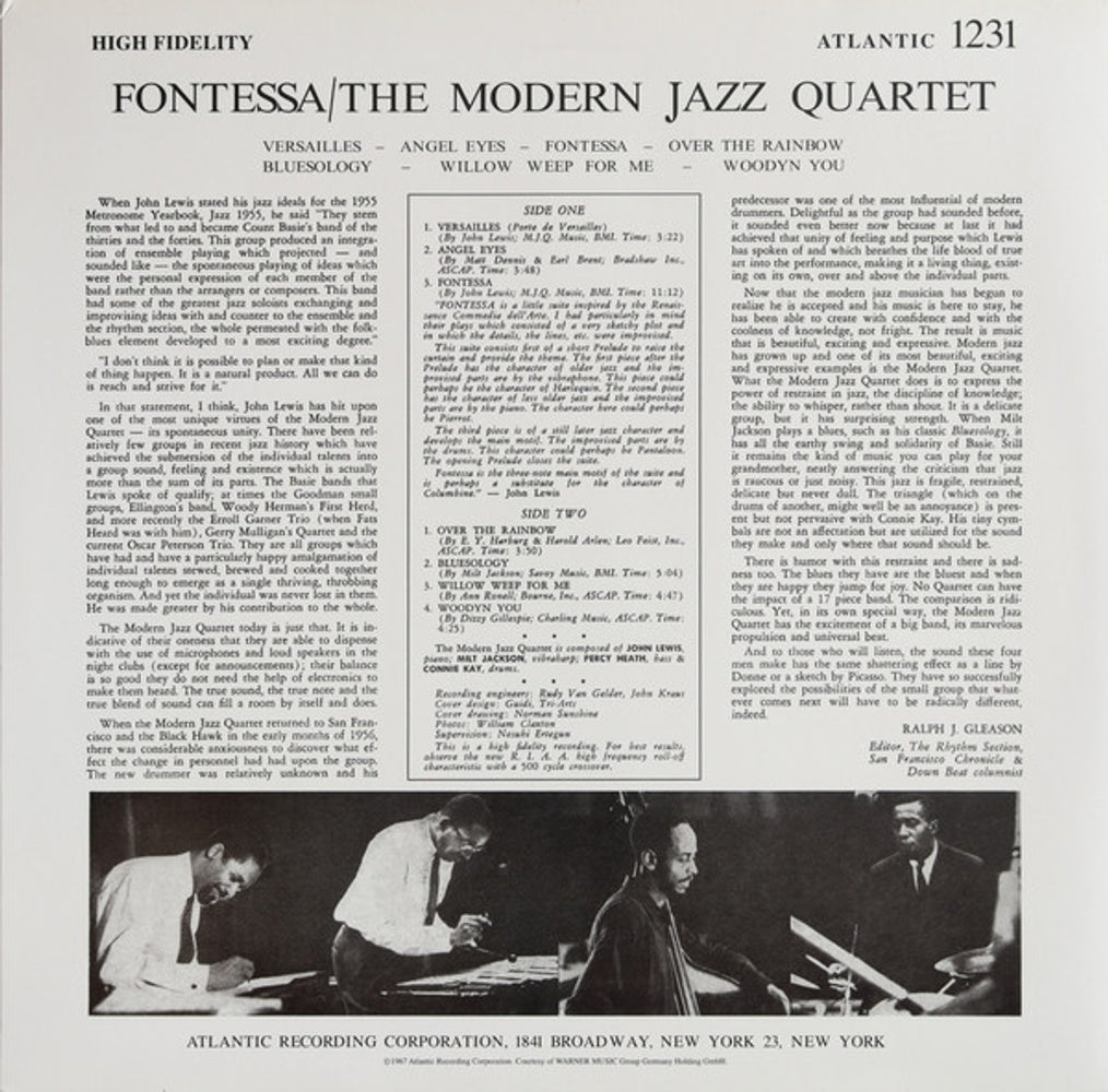 The Modern Jazz Quartet – Fontessa (LP Vinyl) Vinyl Record