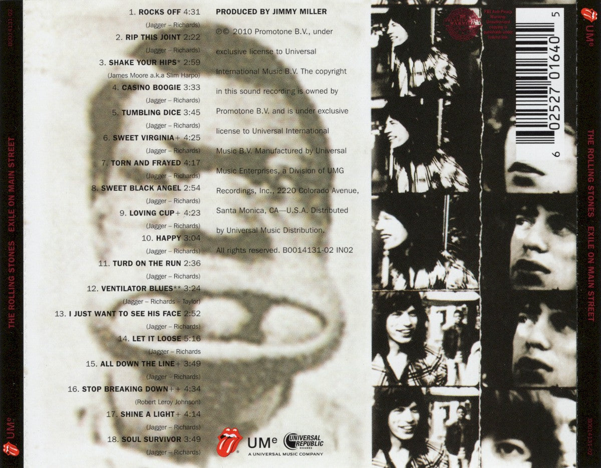 The Rolling Stones – Exile on Main Street Music CD