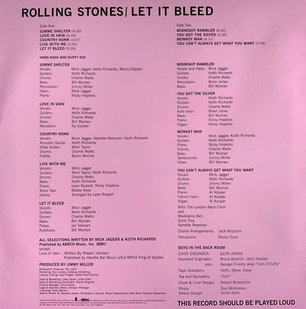 The Rolling Stones – Let it Bleed: 50th Anniversary Edition (LP Vinyl) Vinyl Record