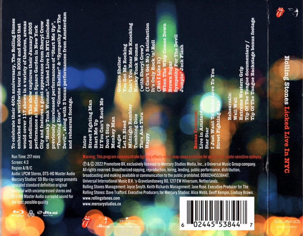 The Rolling Stones – Licked Live In NYC (2-CD + Blu-ray) Music CD