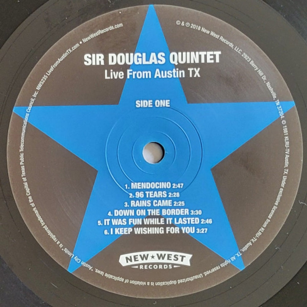The Sir Douglas Quintet – Live From Austin, TX (2-LP Vinyl) Vinyl Record