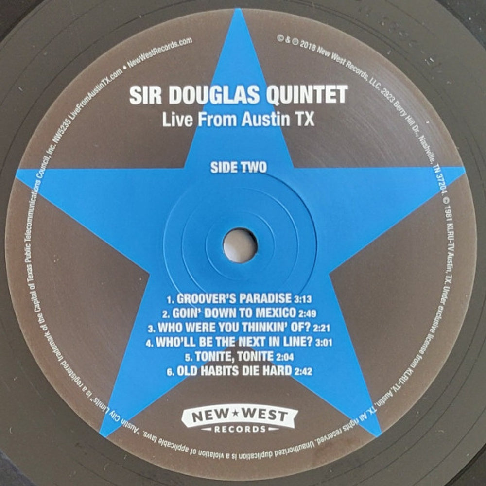 The Sir Douglas Quintet – Live From Austin, TX (2-LP Vinyl) Vinyl Record