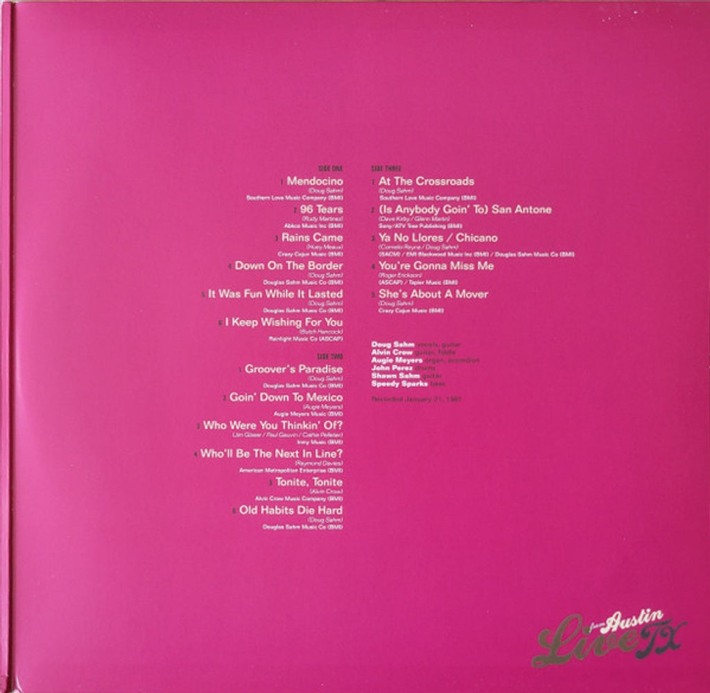 The Sir Douglas Quintet – Live From Austin, TX (2-LP Vinyl) Vinyl Record