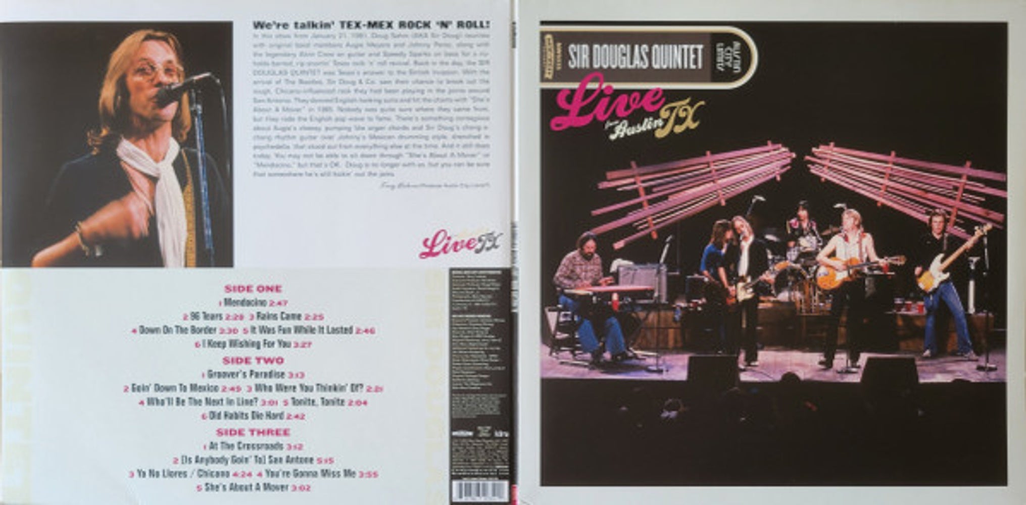 The Sir Douglas Quintet – Live From Austin, TX (2-LP Vinyl) Vinyl Record