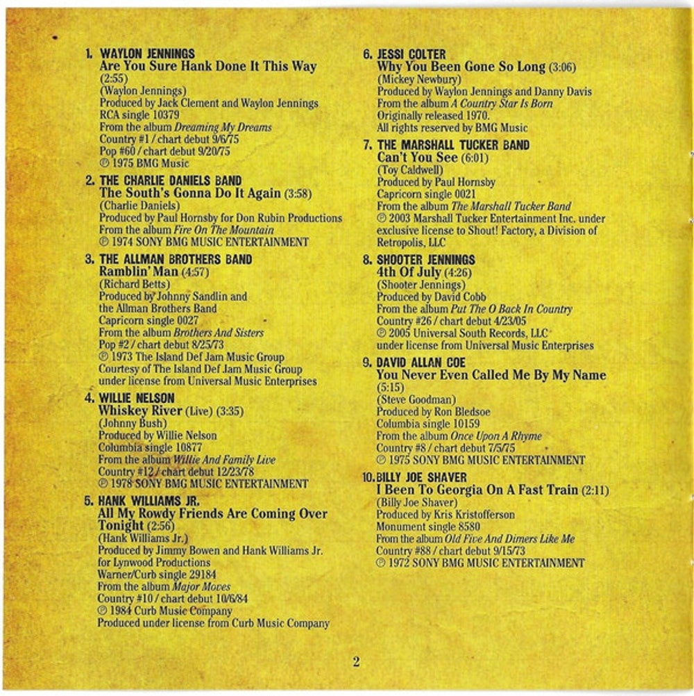 The Very Best Of Outlaw Country Music CD