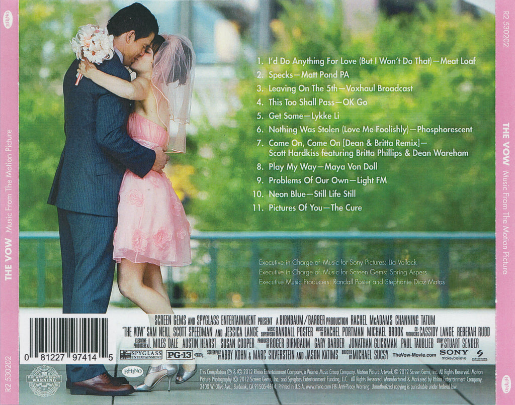 The Vow - Music From The Motion Picture Music CD