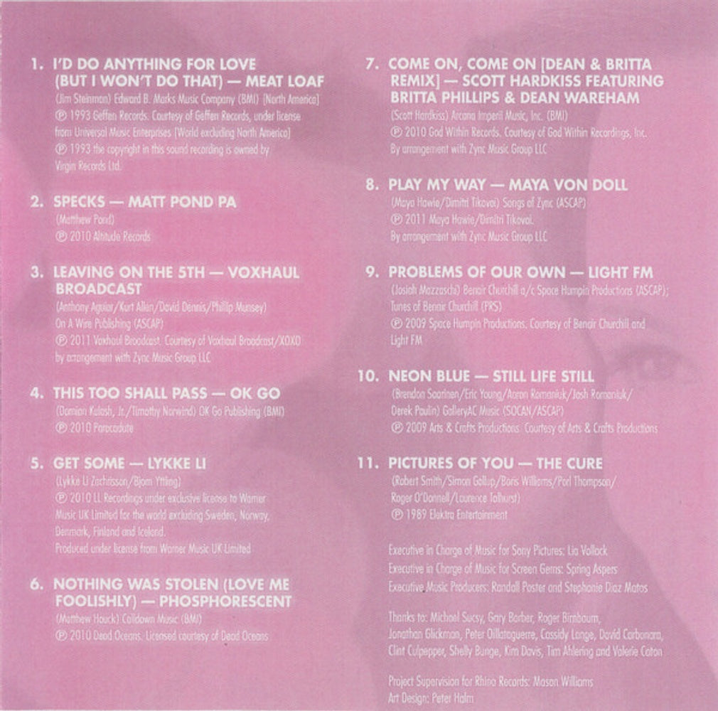 The Vow - Music From The Motion Picture Music CD