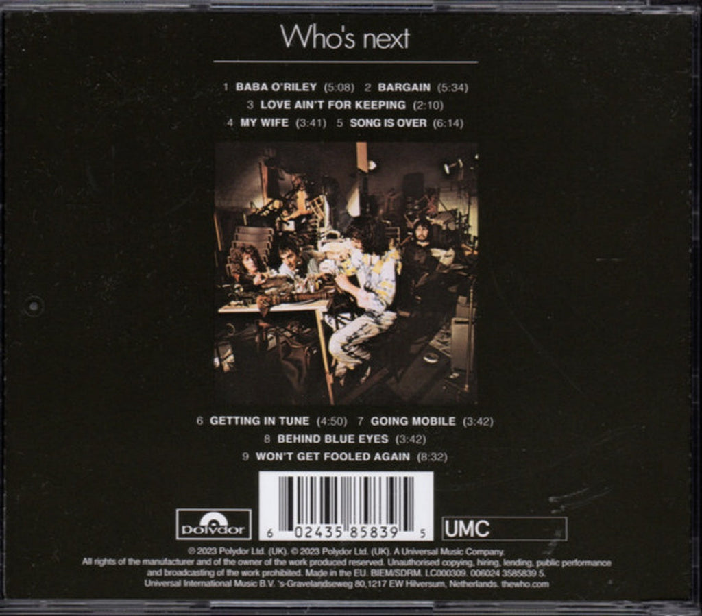 The Who – Who's Next: Remastered Music CD