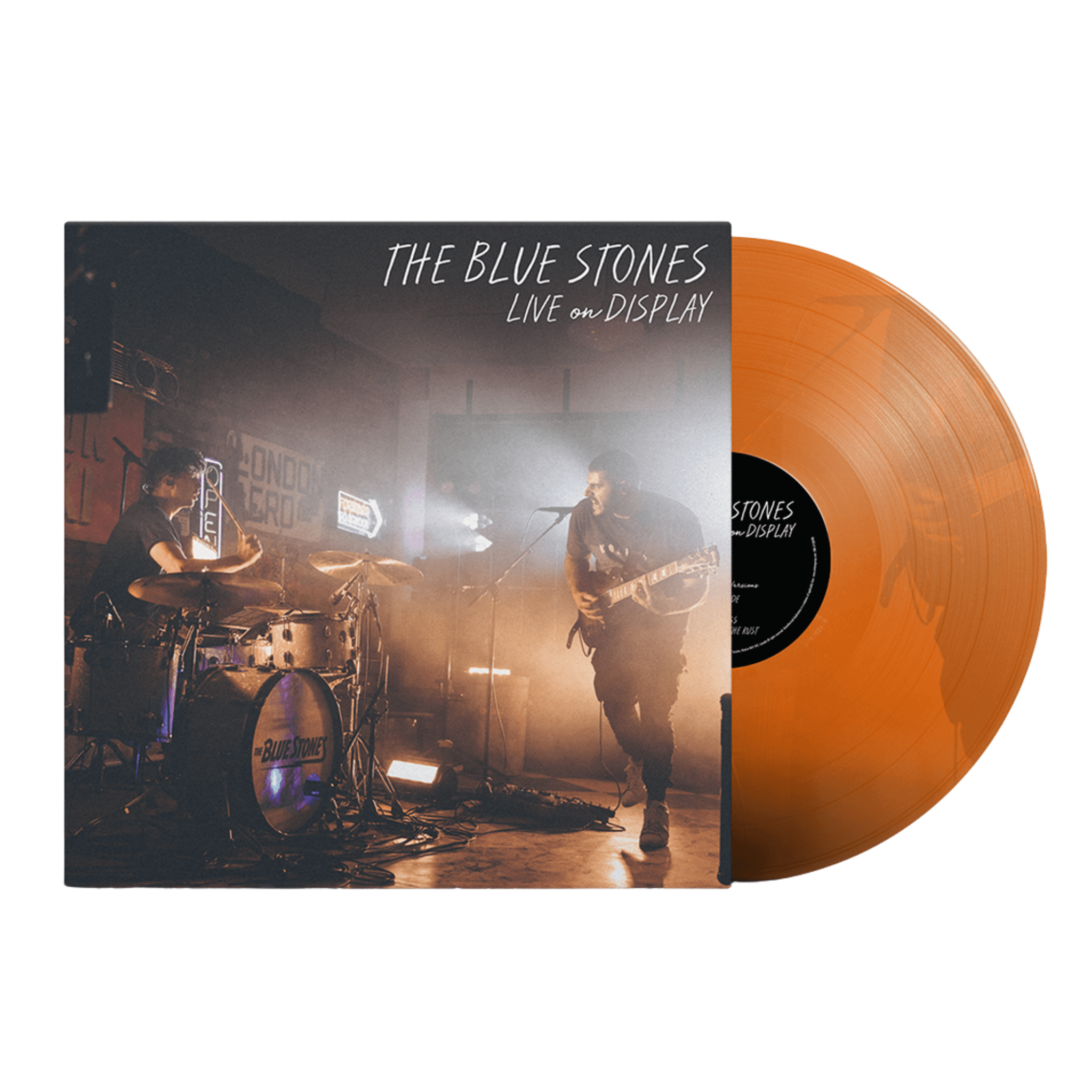 The Blue Stones - "Live on Display" Translucent Orange Crush Vinyl Record