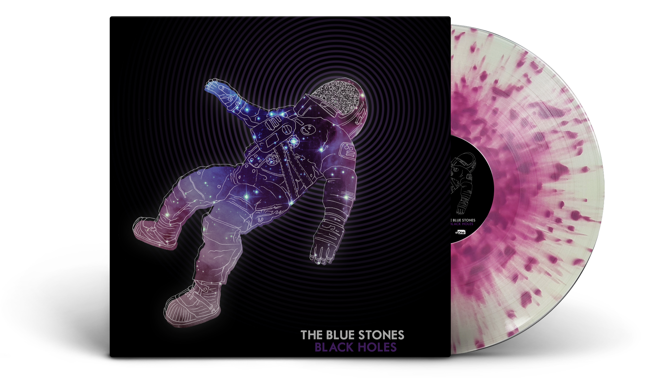 The Blue Stones - "Black Holes" Translucent Milky Clear w/Opaque Orchid Splatter Vinyl LP Vinyl Record