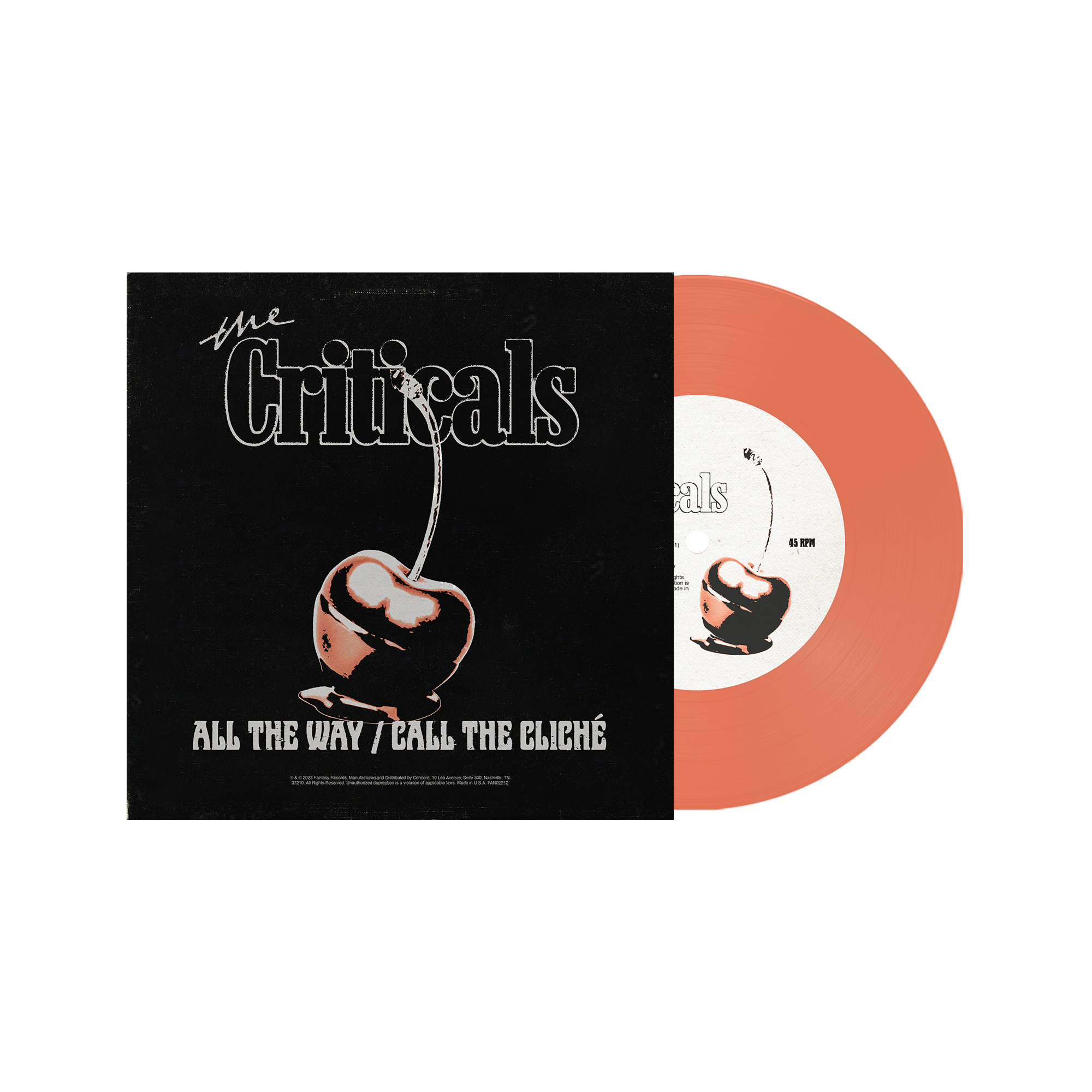 All The Way / Call The Cliché - Peach Vinyl Record 7”