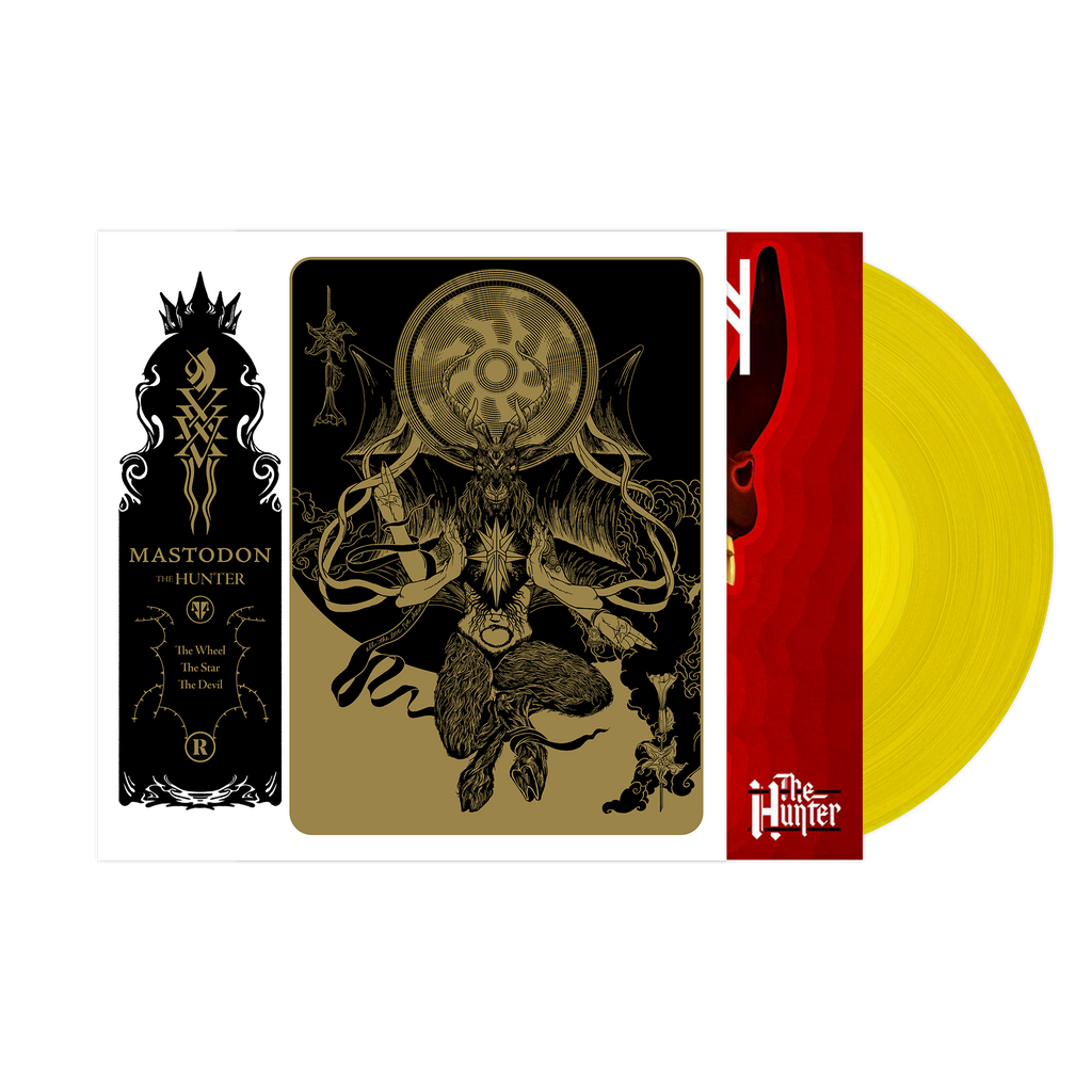 Mastodon - The Hunter LP (Exclusive Yellow Vinyl) + Signed 12" x 12" Paul Romano Print Vinyl Record
