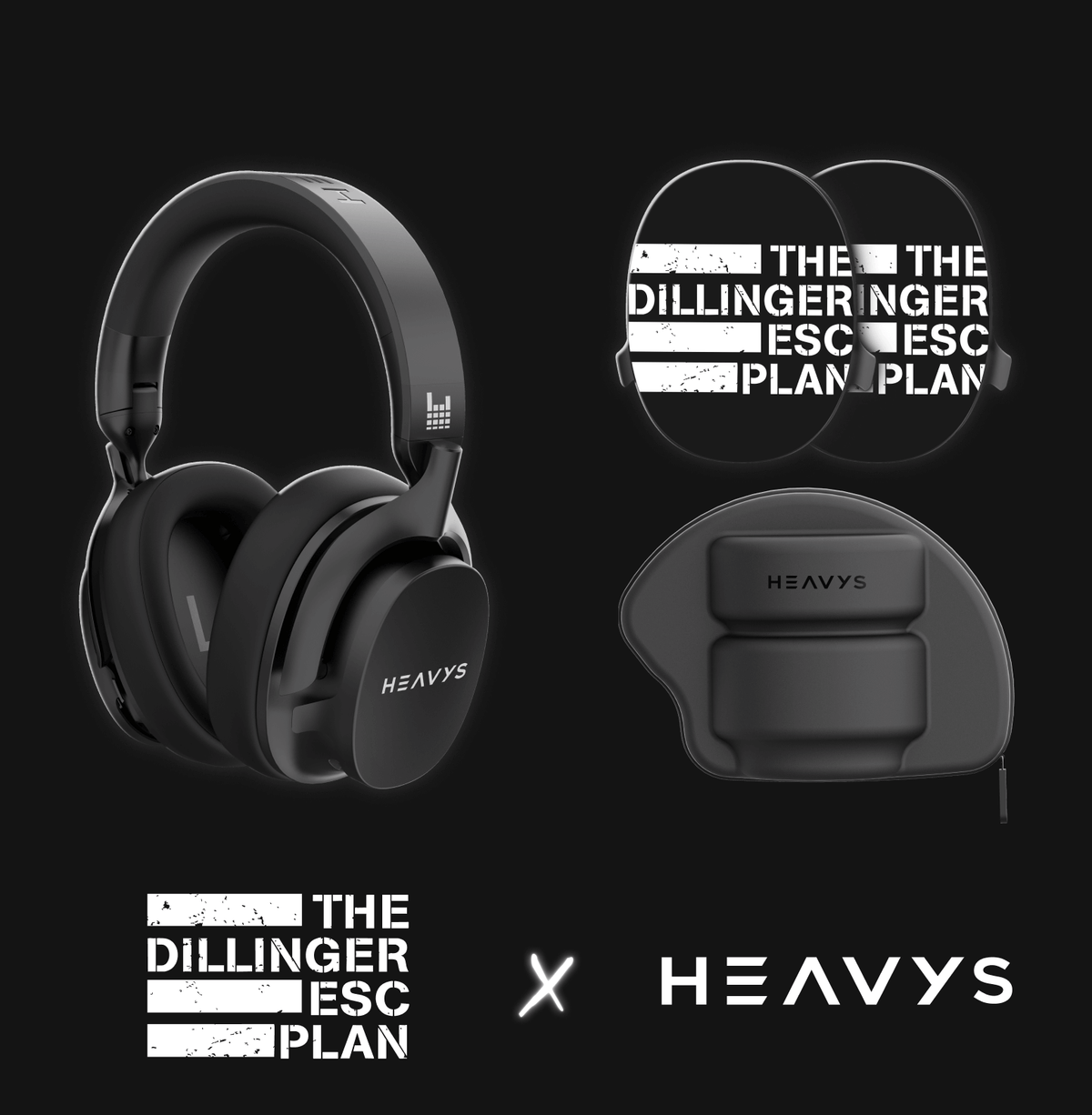 The Dillinger Escape Plan Limited Edition Heavys Headphone Shells & Headphone Bundle