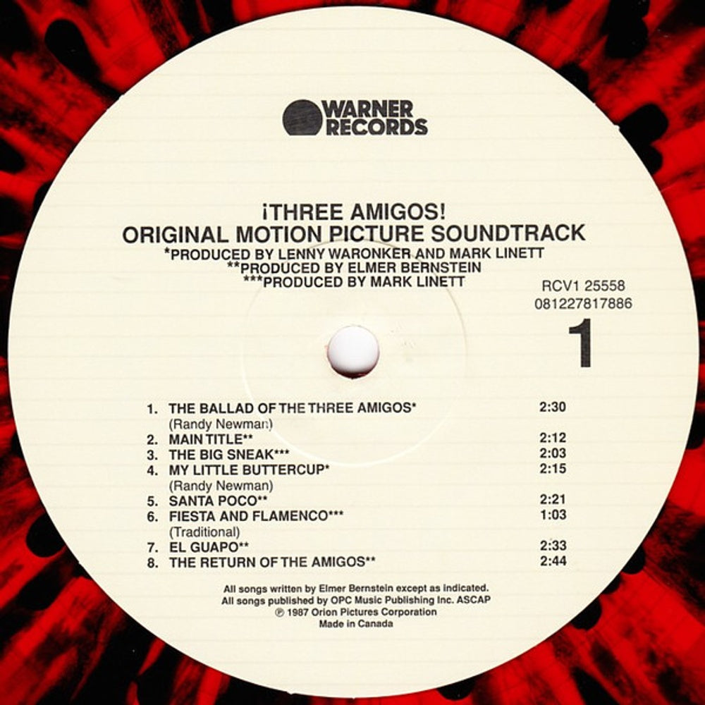 Three Amigos! - Original Motion Picture Soundtrack (LP Vinyl) Vinyl Record