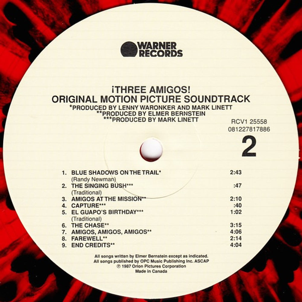 Three Amigos! - Original Motion Picture Soundtrack (LP Vinyl) Vinyl Record
