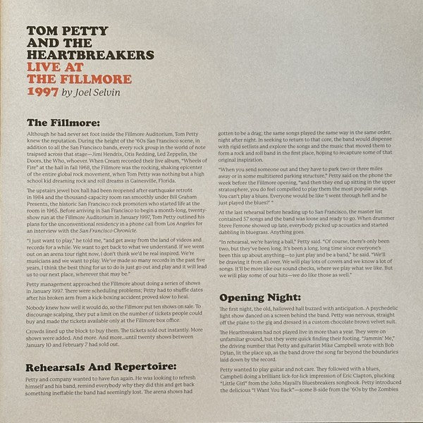 Tom Petty & The Heartbreakers – Live At The Fillmore, 1997 (3-LP Vinyl) Vinyl Record