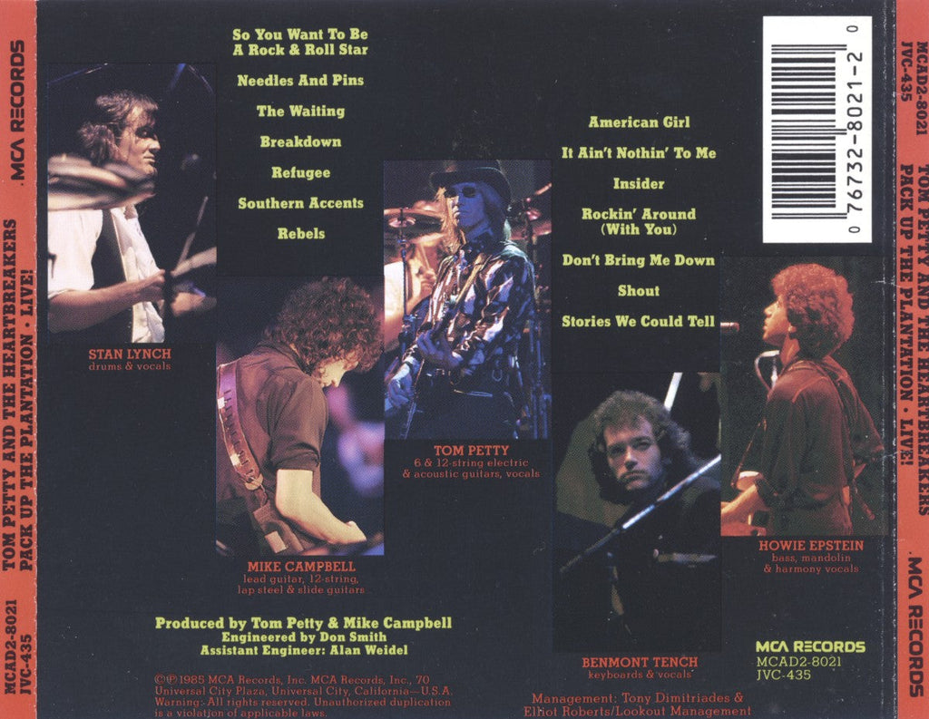Tom Petty & The Heartbreakers – Live: Pack Up the Plantation Music CD