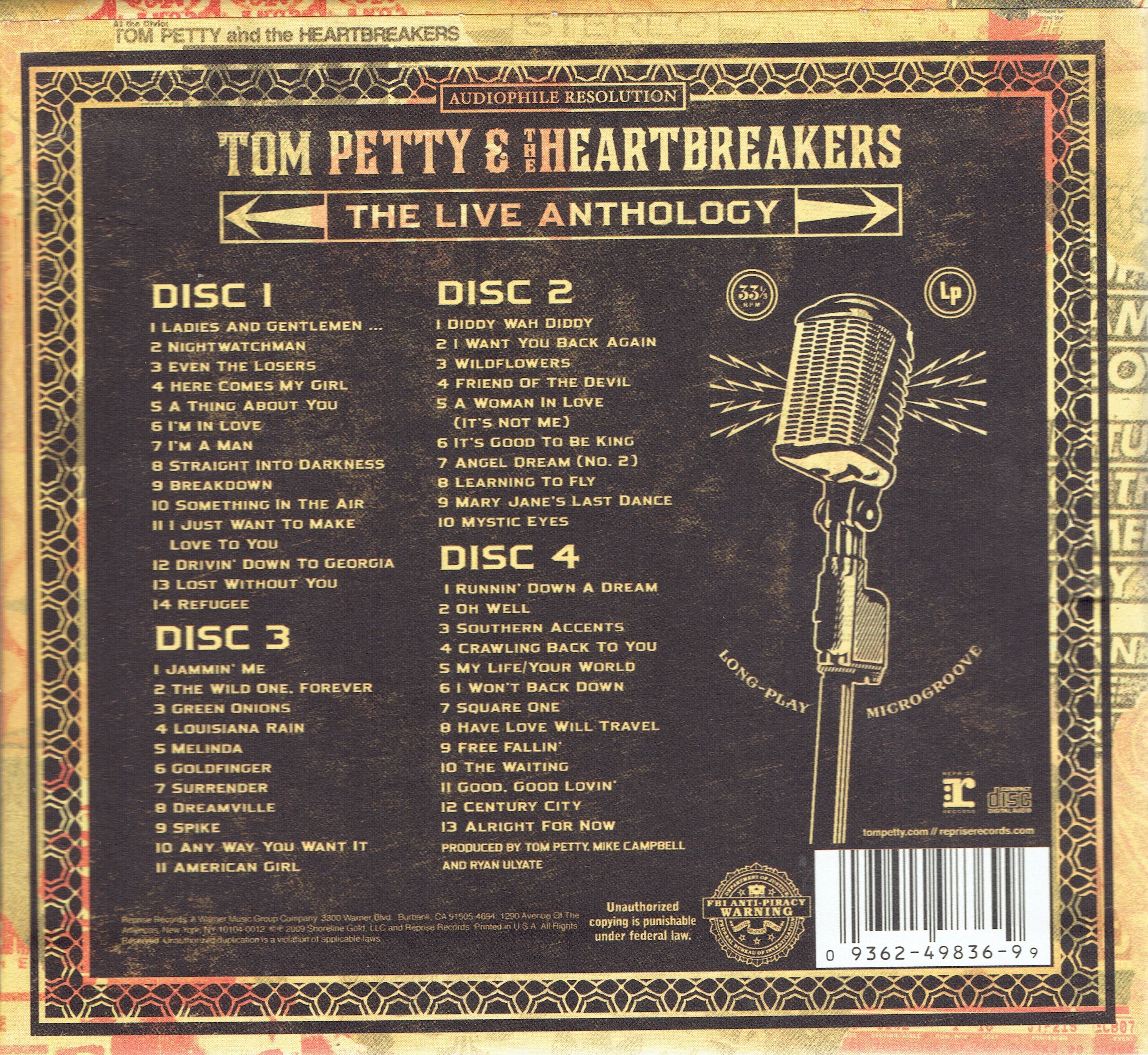 Tom Petty & The Heartbreakers – The Live Anthology (4-CD) Music CD