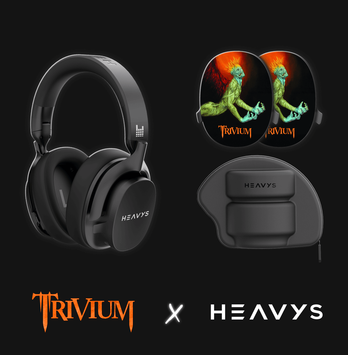 Trivium X Heavys Ascendancy Limited Edition HEAVYS Headphone Shells & Headphone Bundle